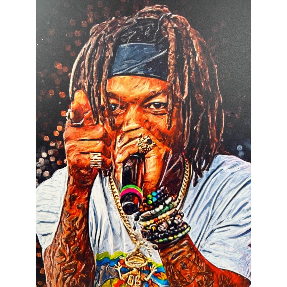 Displate Frame Metal JID Rapper Musician Hip Hop Rectangular Colorful 17.5"x12"